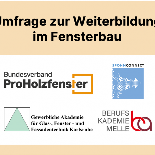 Umfrage Weiterbildung Fensterbau