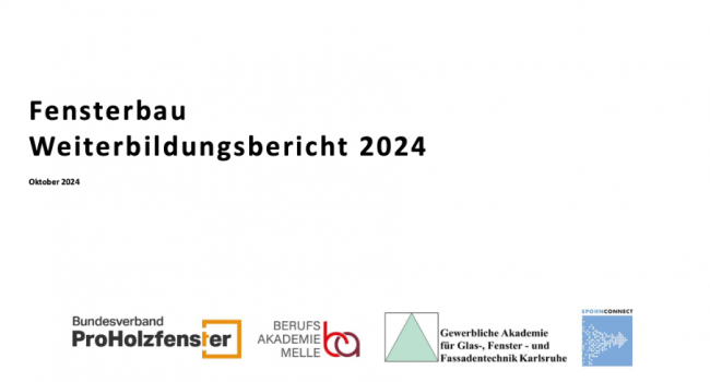 Fensterbau Weiterbildungsbericht 2024